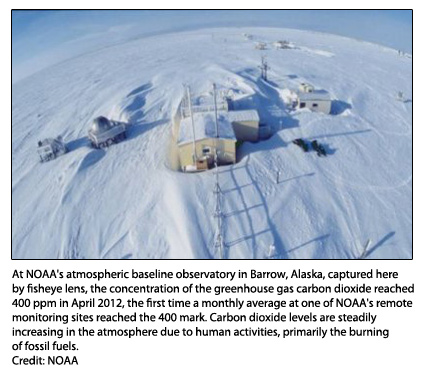The NOAA observatory's atmospheric in Barrow, Alaska. 