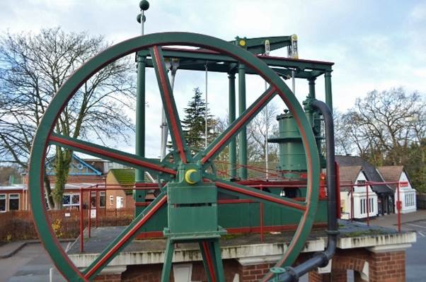 A preserved Watt beam engine at Loughborough University. Credits: wikipedia.